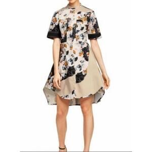 3.1 Phillip Lim for Target Asymmetrical Hem Mini Short Dress Floral Size S #C